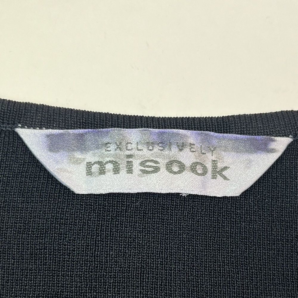 Exclusively Misook Knit Basic Top Size M Black - image 5